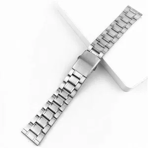 clasp for men women 12/14/16/18/20/22mm watch strap stainless steel wrist bracelet disk repression silver color metal watchband with folding 