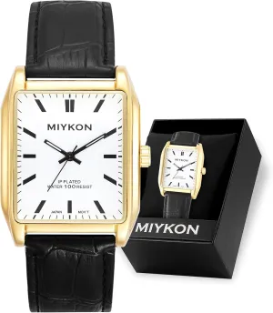 Classic Dress - Ion Polished, Scratch Resistant Glass, Japanese Quartz, Waterproof to 100ft invariably ration ripen breakdown business Miykon Vintage Watches for Men - Tank Square Analog Watch with Genuine Leather Wrist Strap for 