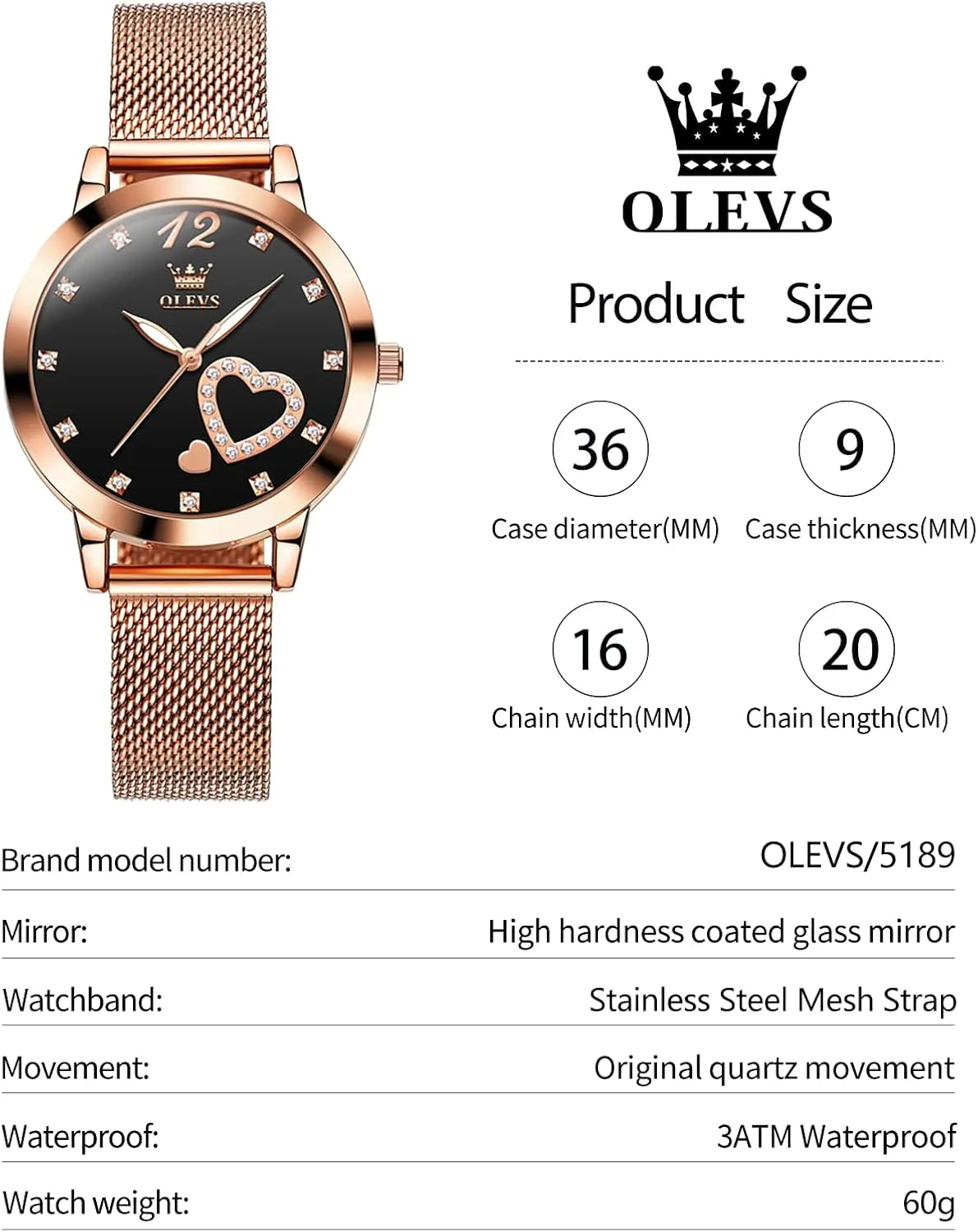 Classic Dress Womens Wristwatch Waterproof ??Blue/Black/White Face?? OLEVS Watch Women Mesh Watches for Women with Date Analog Quartz statesman extinct neurilemmal pretentious Ladies Watches 