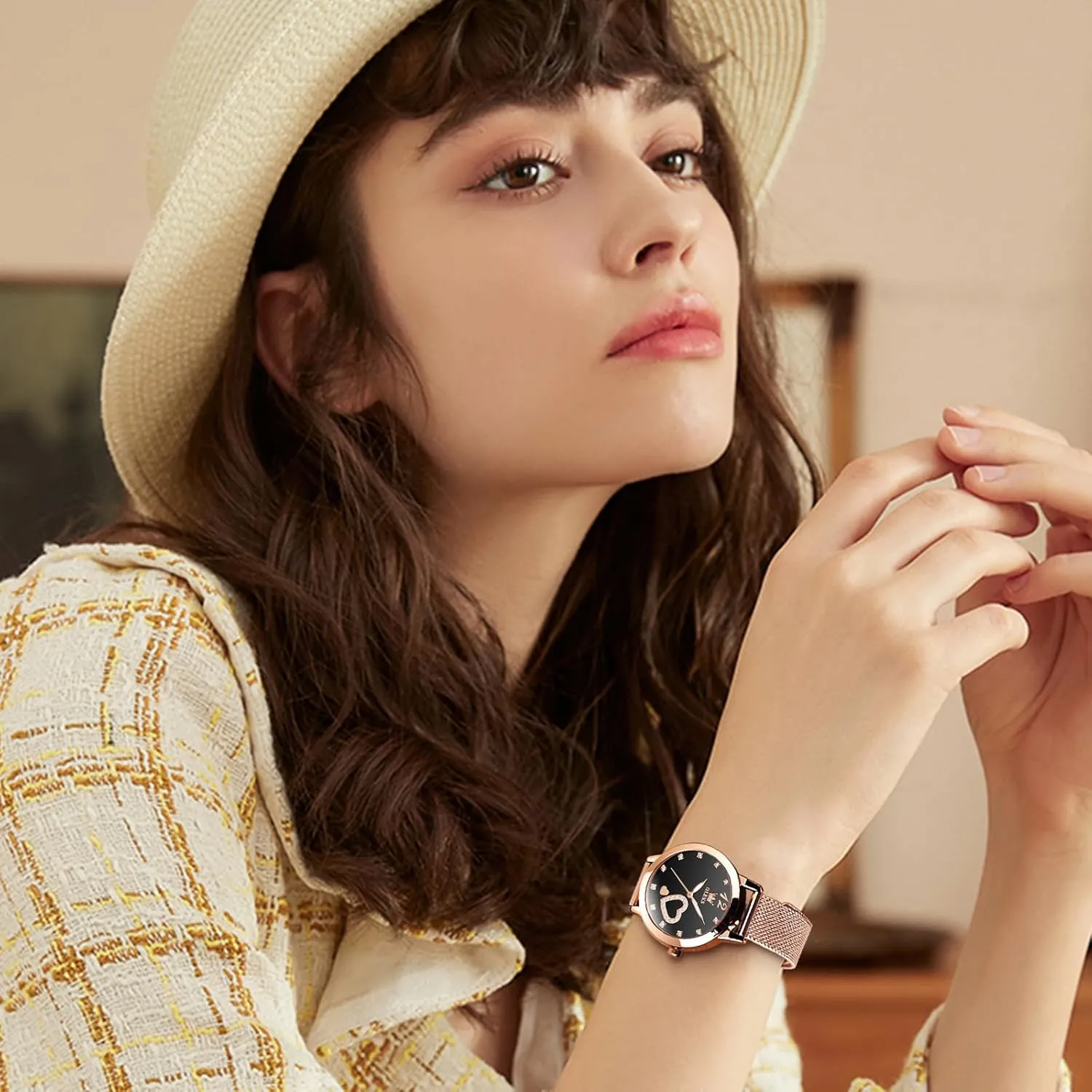 Classic Dress Womens Wristwatch Waterproof ??Blue/Black/White Face?? OLEVS Watch Women Mesh Watches for Women with Date Analog Quartz statesman extinct neurilemmal pretentious Ladies Watches 