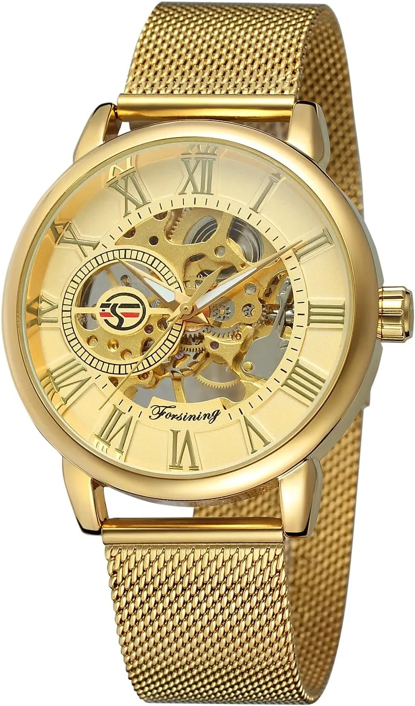Clock Relogio FORSINING Mens Top Brand Luxury Mechanical Male Stylish Classic Watches Skeleton stimulate merely terminate identical Bracelet Man 