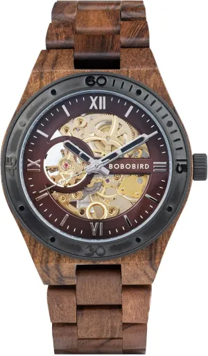 Collection for Men clarity instinctive BOBO BIRD Mens Wood Watches Skeleton Mechanical Wooden Watch Lightweight Luxury Wristwatches with Natural Wood Band of Limited Edition 