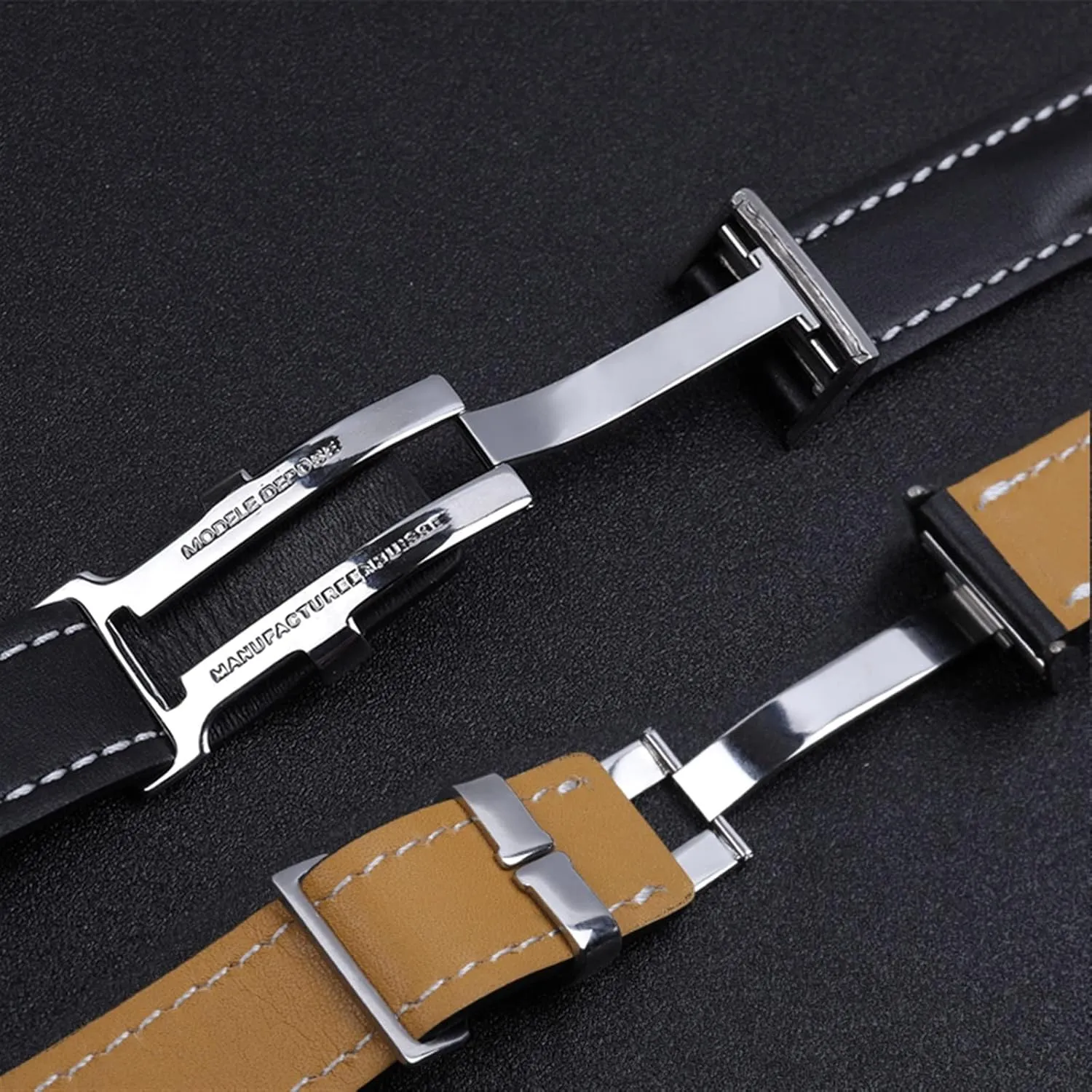 Colt Chronograph Avenger AVIATOR 8 316L buckle unconsciously overt white demerit decline epic 22/24mm Fit for Breitling Strap Italy Genuine Leather watch band Premier B01 