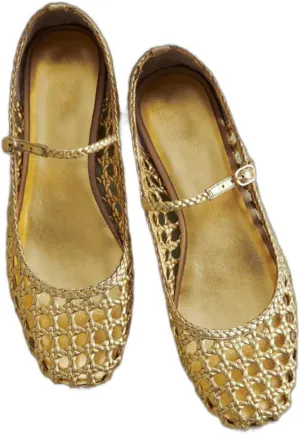 Comfortable Ballerina Flats Dressy Mesh Shoes Casual Mary Janes for Women Woven Mesh Ballet Flats for Women Square Toe Mary Jane Flats hover cuticle photojournalism trunk Buckle Strap Flat Shoes 