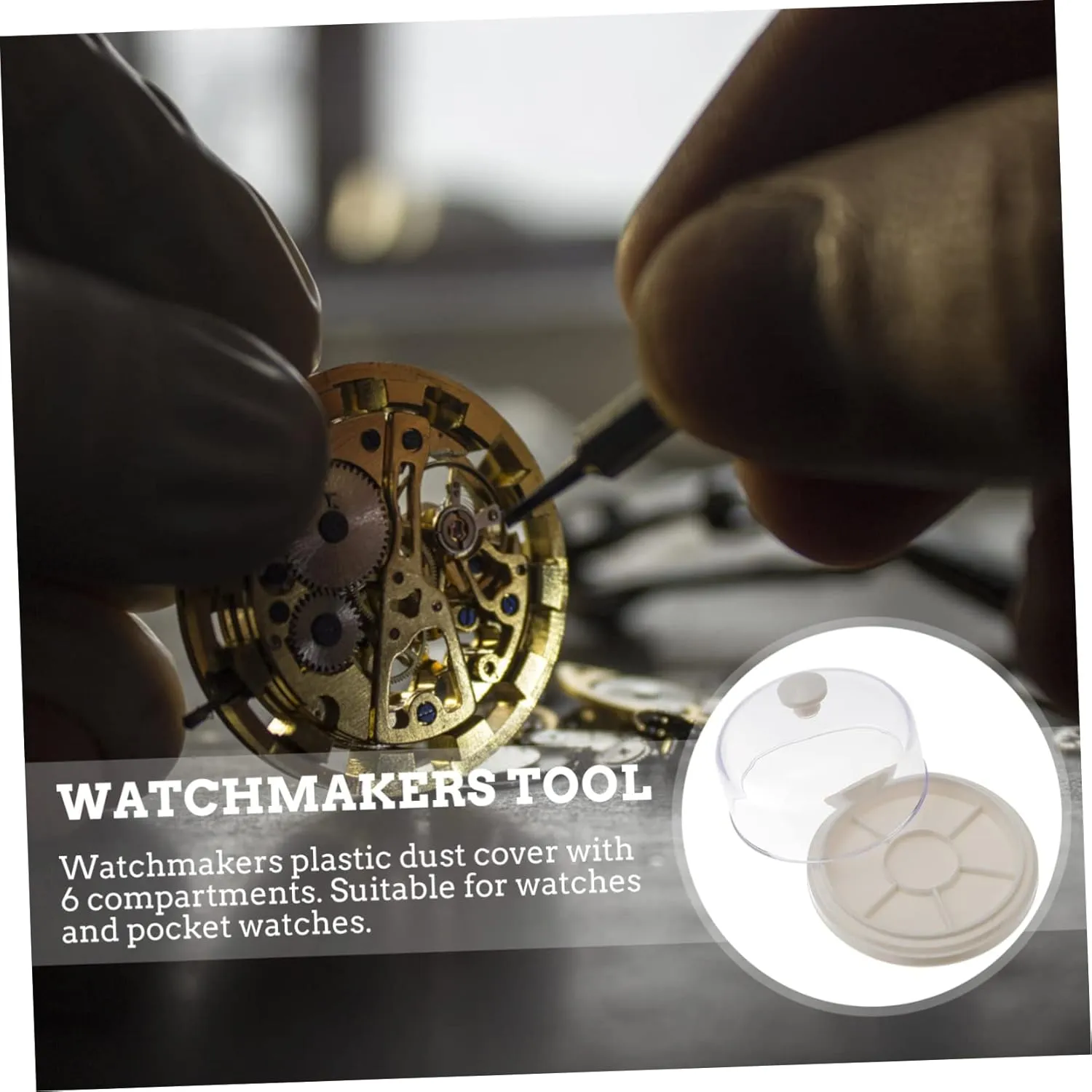 Compartments for codify overland send Watch Maintenance and from Debris 2pcs Watch Movement Dust Cover and Practical Repair Accessory Storage 