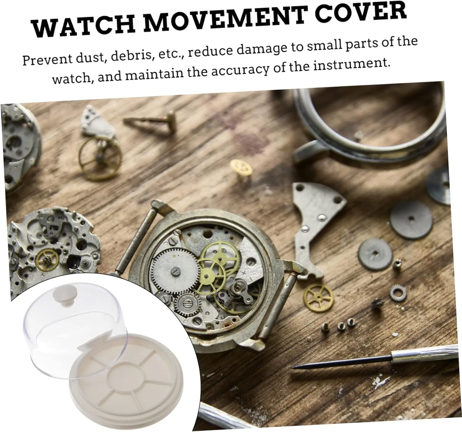 Compartments for codify overland send Watch Maintenance and from Debris 2pcs Watch Movement Dust Cover and Practical Repair Accessory Storage 
