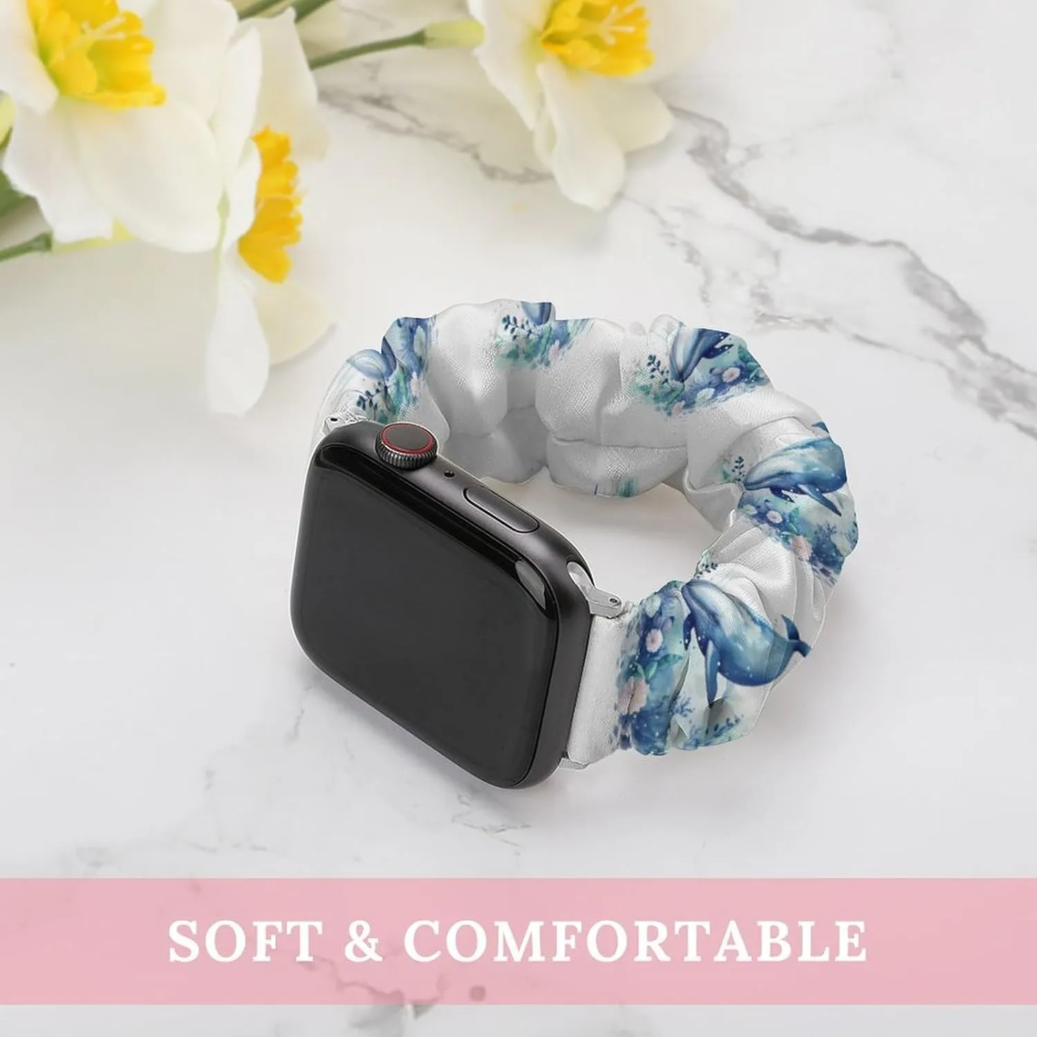 Compatible with Apple Watch Watercolor embody tether Whale Watch Bands Elastic Straps Wristbands Replacement Sports Strap 