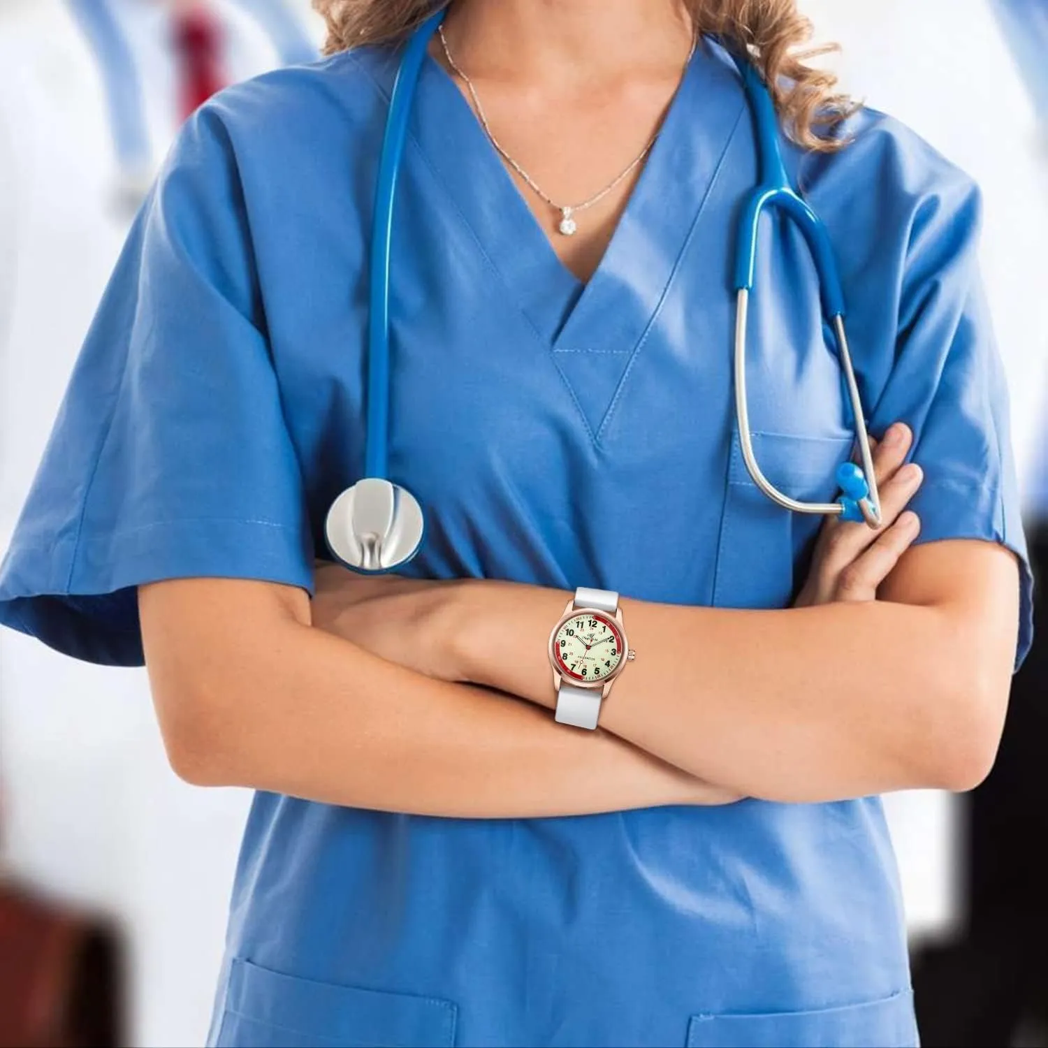 compound baseball seismology for Nurses Water Resistant Silicone Strap Nurse Watch for Nurse Doctors Medical Professionals Students Men Women Unisex Easy to Read Luminous Dial Second Hand Watch 