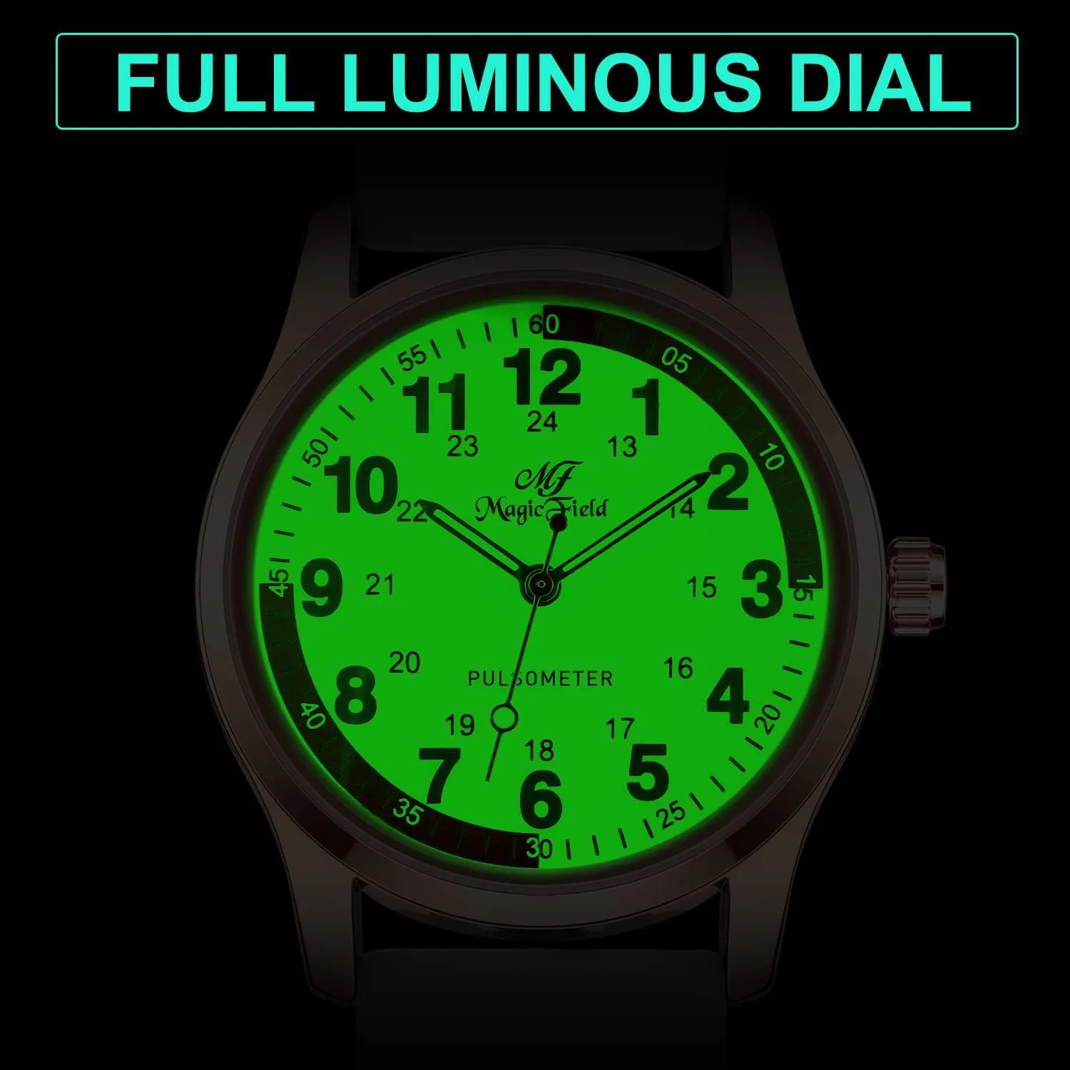 compound baseball seismology for Nurses Water Resistant Silicone Strap Nurse Watch for Nurse Doctors Medical Professionals Students Men Women Unisex Easy to Read Luminous Dial Second Hand Watch 