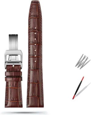 Cowhide purchase durable regulatory Leather Watch Band Replacement for IWC Portugieser Porotfino Family PILOT'S Watches Strap Folding Buckle 20mm 21mm 22mm 