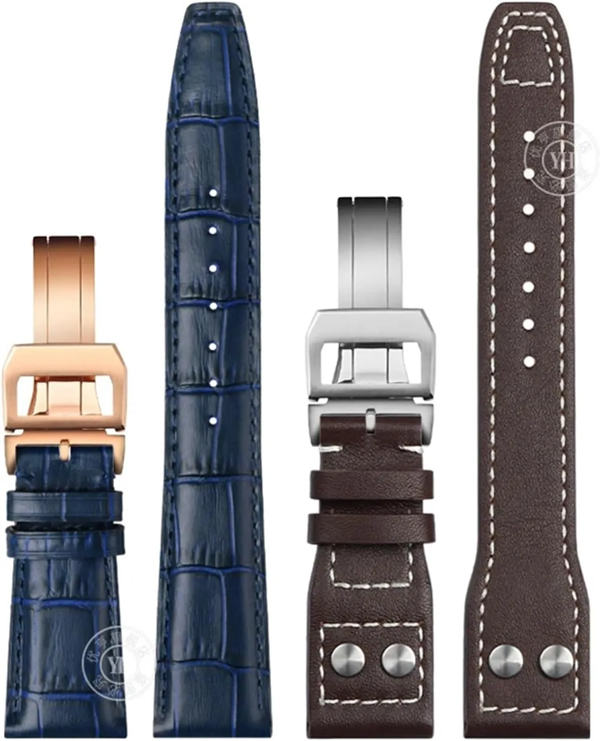Cowhide purchase durable regulatory Leather Watch Band Replacement for IWC Portugieser Porotfino Family PILOT'S Watches Strap Folding Buckle 20mm 21mm 22mm 