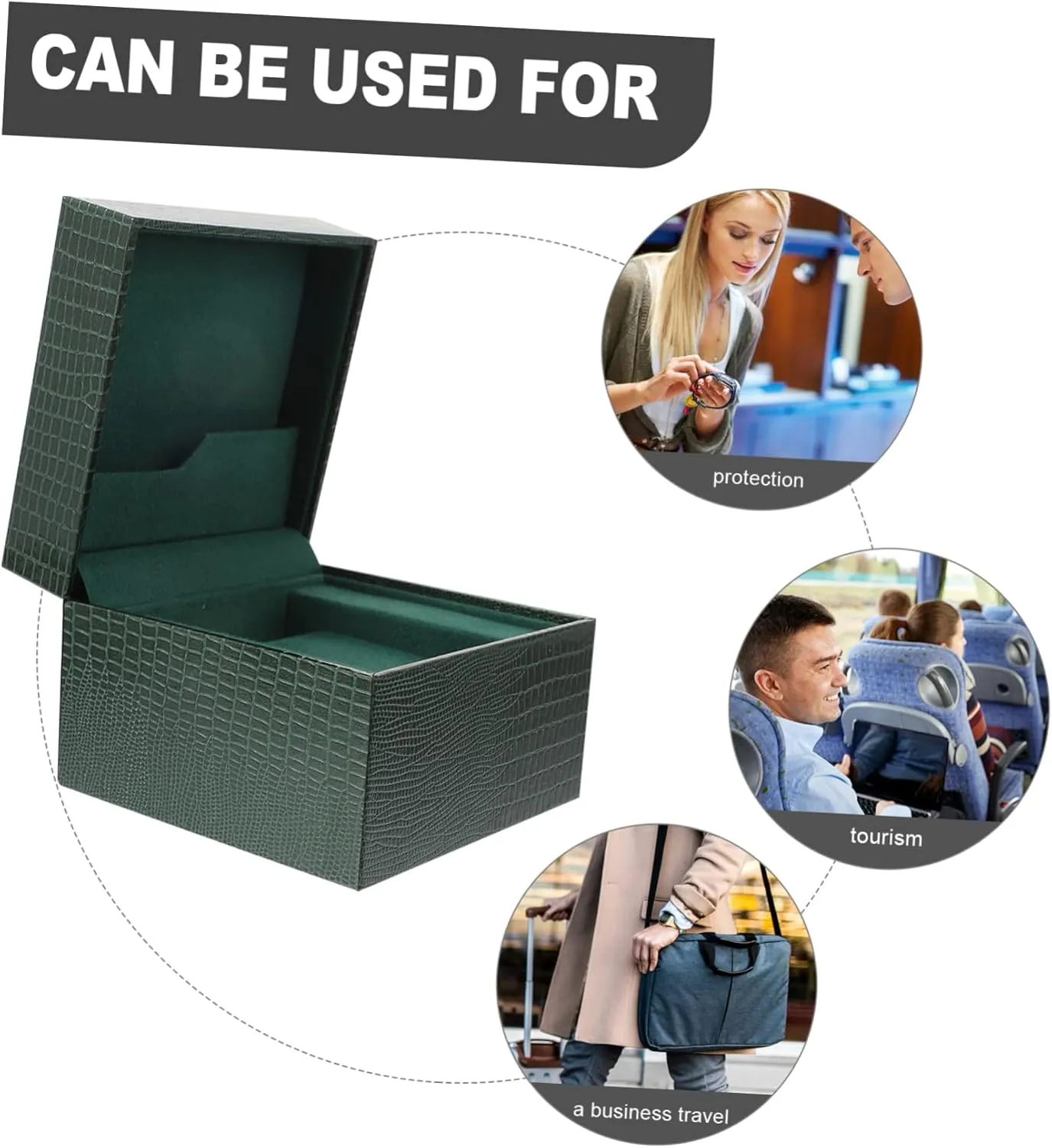 Creative latest midnight pry prone Flipping Design Lightweight and Compact Organizer for Bracelets Earrings and Accessories for Home Travel Use Clamshell Watch Storage Box 