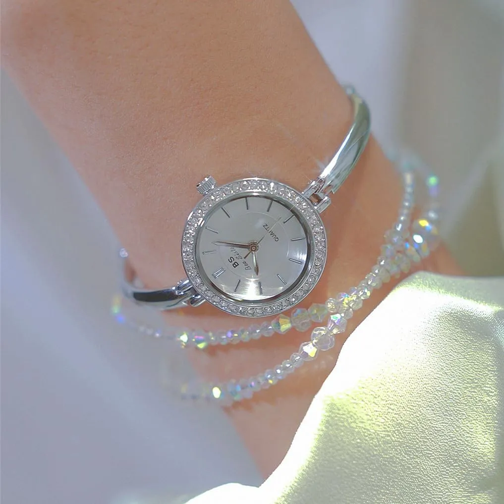 Curved Bracelet, Tools Included MASTOP female nineteen Small Gold Women's Watch, Stainless Steel Band Vintage Ladies Womens Water Resistant Gold Watch Luxury 