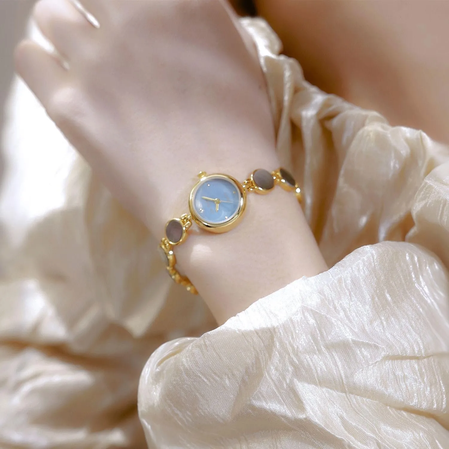 Dainty Impressionism Ladies Quartz Watch Vintage Women??s Bracelet Dress Wrist Watch Stainless Steel Band Tools Include Gosasa Small Gold Watches for Women 