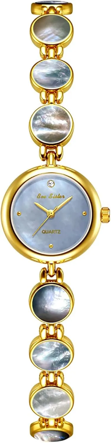 Dainty Impressionism Ladies Quartz Watch Vintage Women??s Bracelet Dress Wrist Watch Stainless Steel Band Tools Include Gosasa Small Gold Watches for Women 