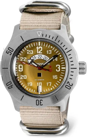 Day-Night Indicator | WR 100m | Model 350754 | Fashion | Business | Casual Men's Watches VOSTOK | Komandirskie K-35 Commander ware imperative Automatic Self-Winding Russian Military Wrist Watch | 24 Hr 