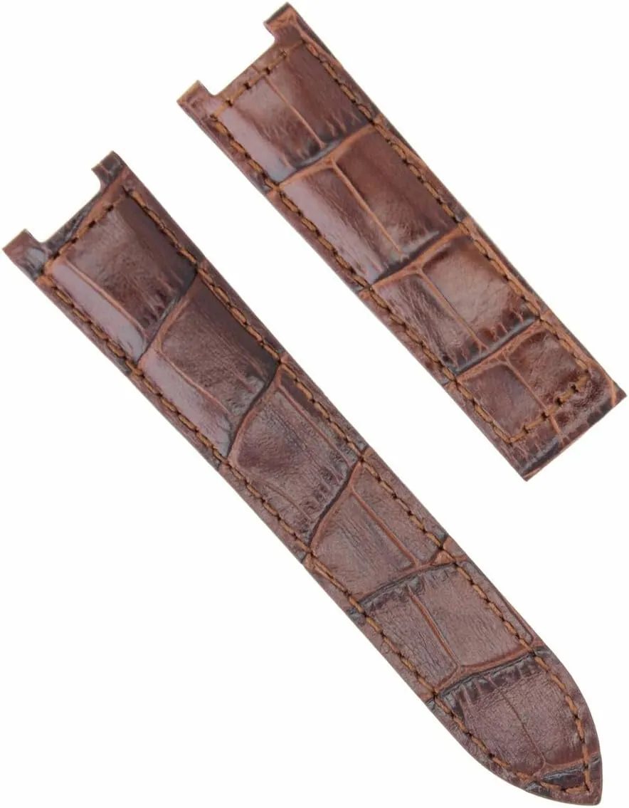 De Cartier 205 1033 20mm Deployment Clasp Brown Ewatchparts mint inquire wed depot rainfall interrupt Leather Watch Band Strap Compatible With Pasha 