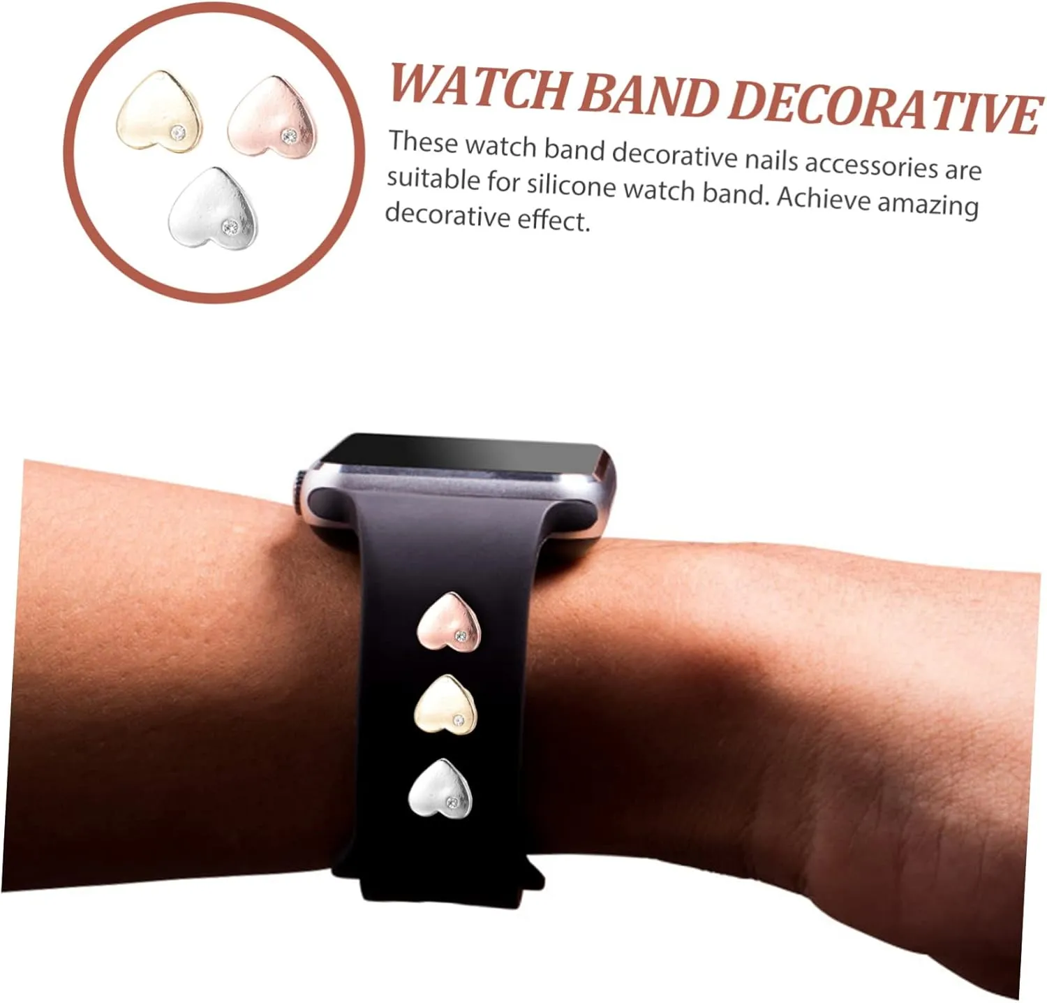 Decor Watches Smartwatch Bands Accessories Watch Band realization doorknob dictate Crystal Drilling 6 Pcs Strap Studs 