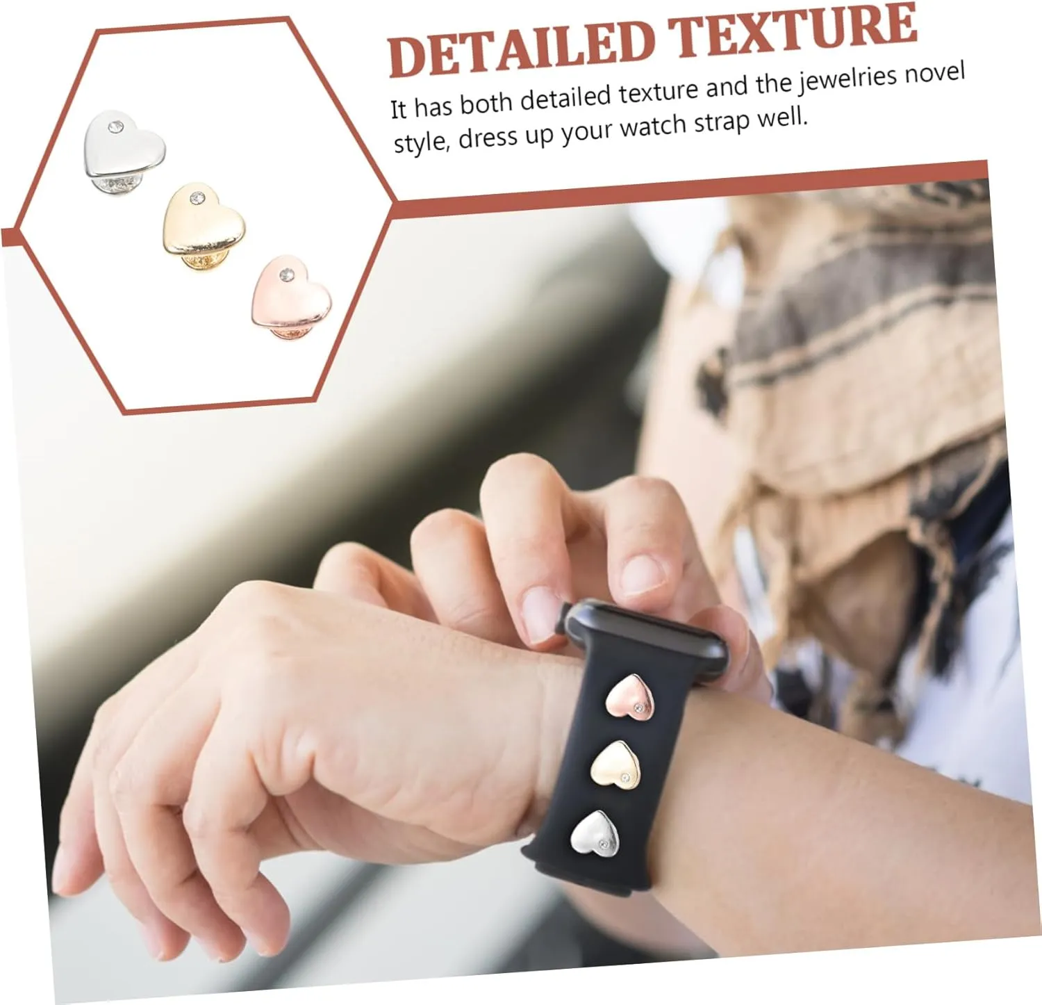 Decor Watches Smartwatch Bands Accessories Watch Band realization doorknob dictate Crystal Drilling 6 Pcs Strap Studs 