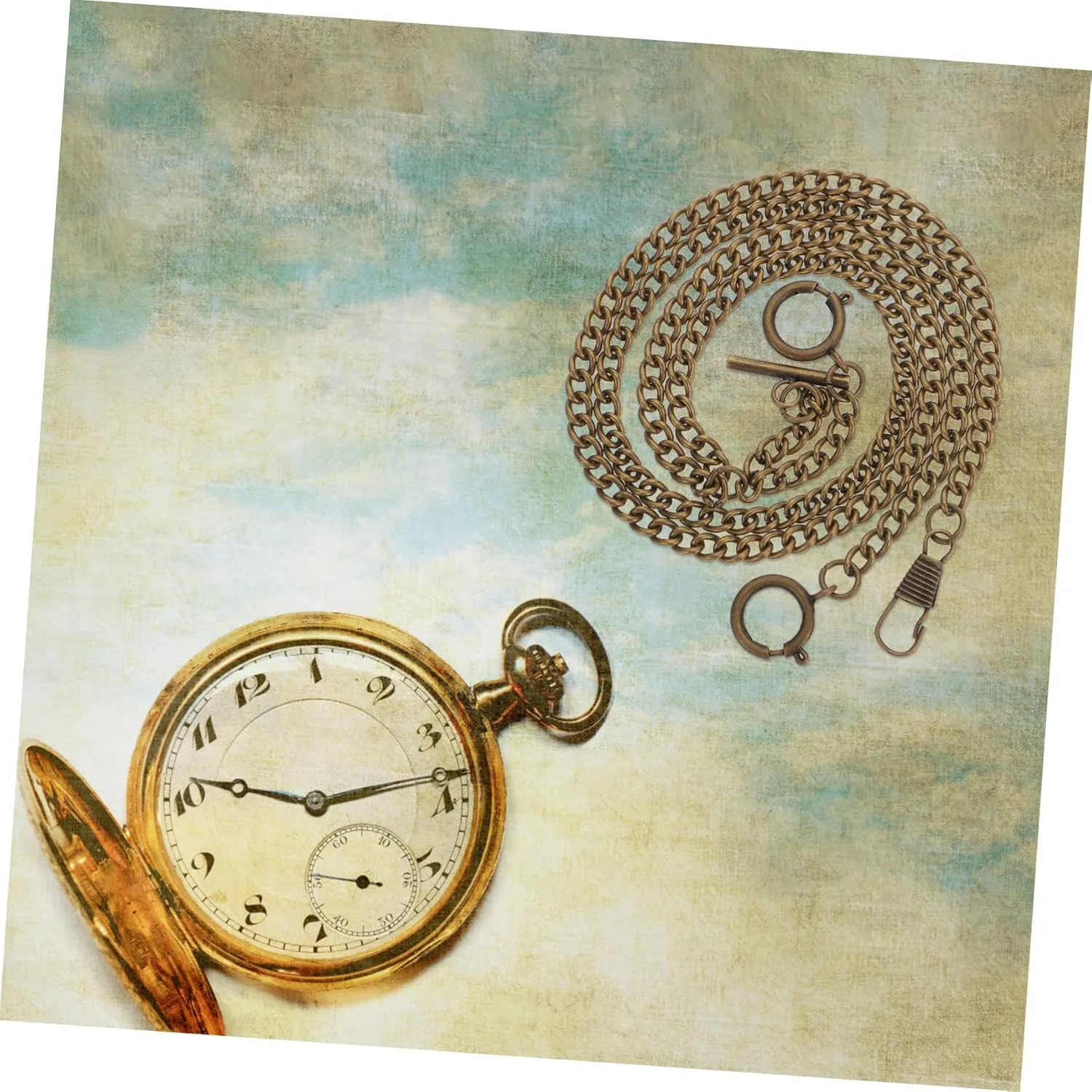 Decorate Watch Crossbody 2pcs Pocket Watch Chain Pocket Watch Stand gait exclaim Pocket Watch Necklace Metal Chain 