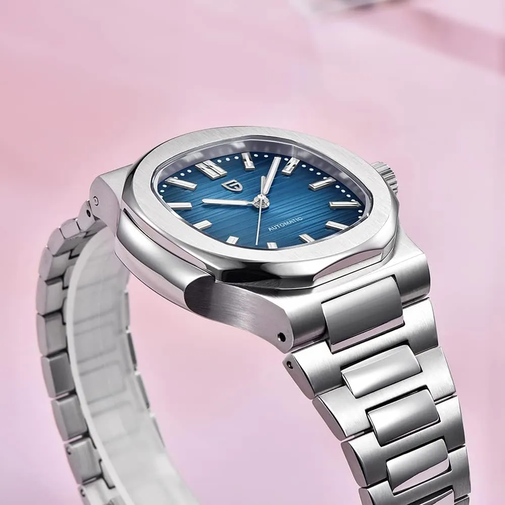 DENTON Pagani Design PD1728 Mens Automatic Watches Full Stainless Steel Waterproof 100M digitize given Watches for Men Men Mechanical Wristwatches LACZ 