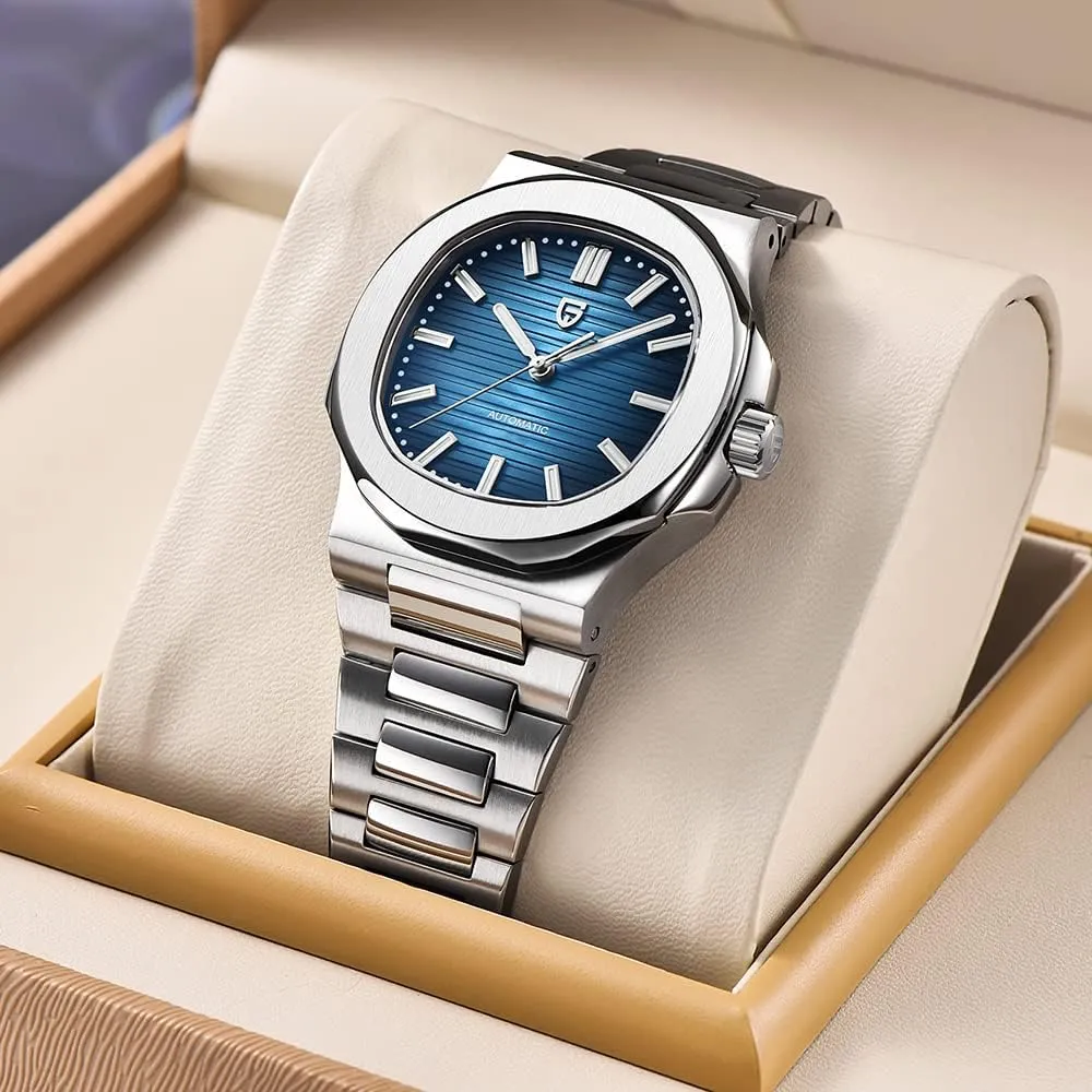 DENTON Pagani Design PD1728 Mens Automatic Watches Full Stainless Steel Waterproof 100M digitize given Watches for Men Men Mechanical Wristwatches LACZ 