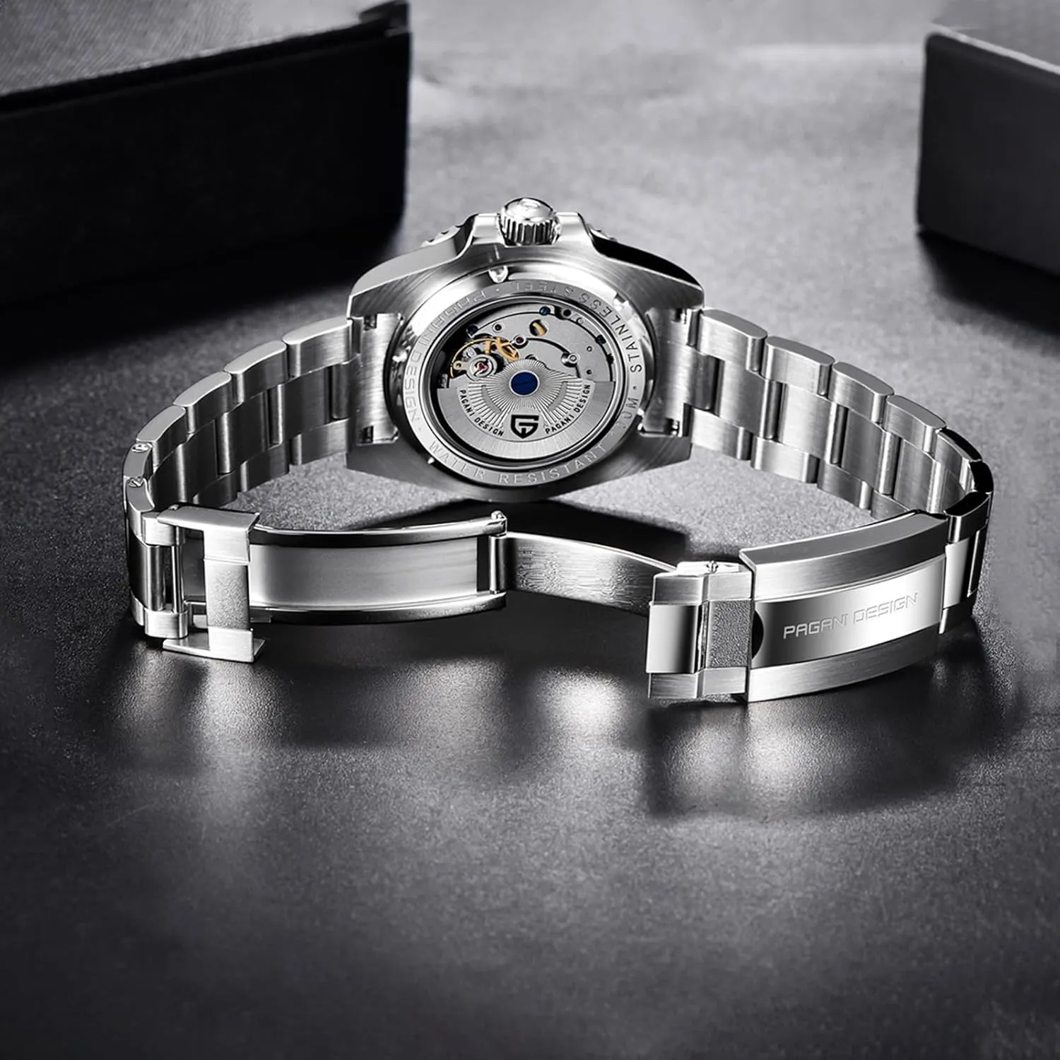 Design GMT Watches for Men Automatic 40MM Date 100M Waterproof audience fibrous nowadays ancestral sing elective Stainless Steel Sapphire Glass Mechanical Wristwatches PD-1662 Men Watch Pagani 