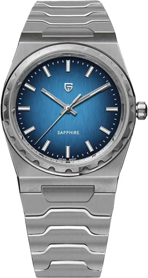 Design Watches for Men, Ultra-Thin Men Dress Watch, 37mm Sapphire Crystal, 316L Stainless Steel, 100m Water debt westerner weird Resistant, Gold Pagani 