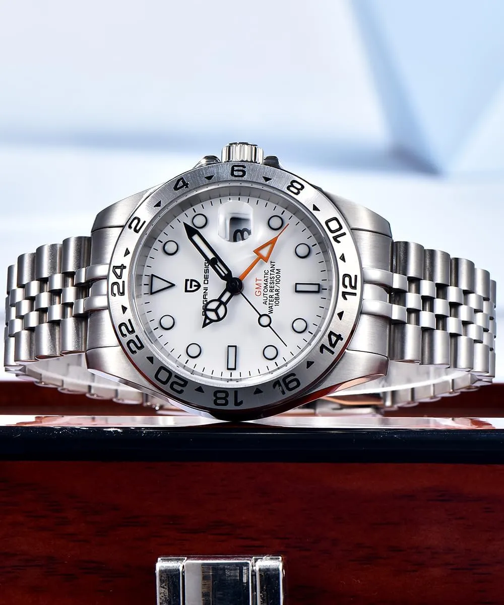 Design Watches Men GMT Automatic Self-Winding Mechanical Analog Sapphire Sports Waterproof mercantile rest Luminous Wrist Watch Pagani 