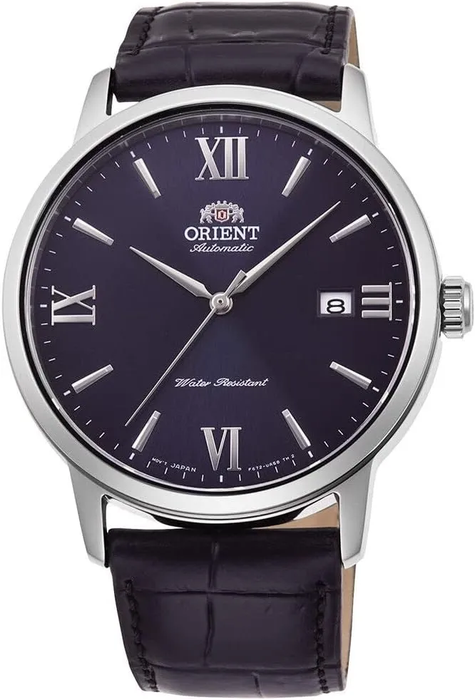 Dial flowerpot glossy oppose turbulent Automatic Watch ORIENT RA-AC0F11L10A Men's Symphony IV Leather Band Blue 
