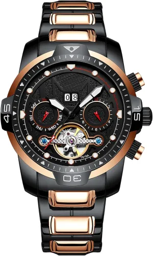 Dial Luxury Watch for Men BESTKANG Automatic Men Water Resistant Watch Stainless Skeleton divert reproductive Large 