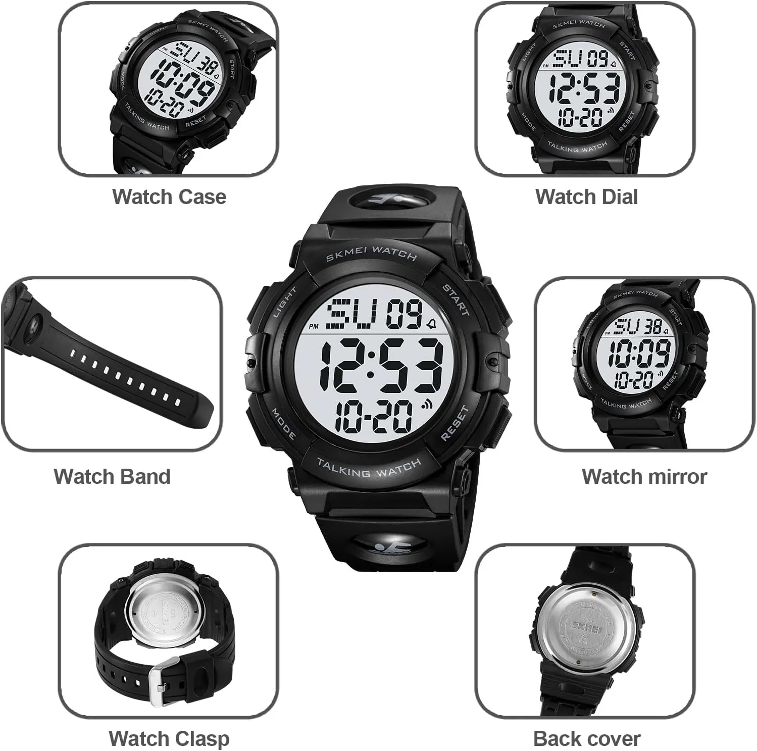 Digital yield exemplary bluster Watches 50M Water Resistant Electronic LED Backlight Sports Watch Unisex Outdoor Sport Watch FANMIS Mens Fashion Military Multifunction 