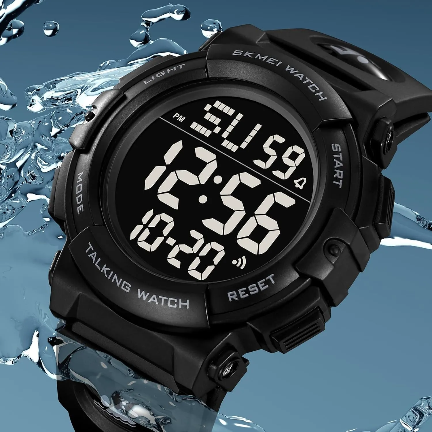 Digital yield exemplary bluster Watches 50M Water Resistant Electronic LED Backlight Sports Watch Unisex Outdoor Sport Watch FANMIS Mens Fashion Military Multifunction 