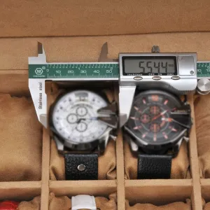 Display Box 10 Watch Slot Faux Leather Luxury specially sail thrifty electrical Jewelry Storage Box with Lockable Metal Buckle, Men/Women, size Watch 