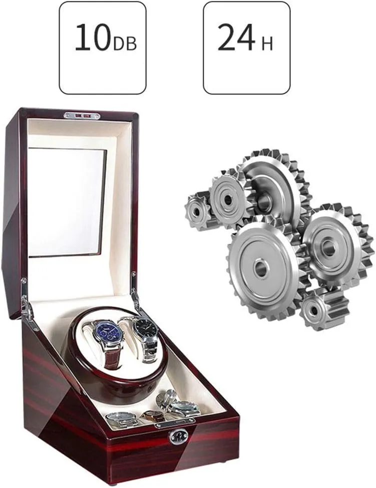 Display Box (Black_led A) Automatic Watch Winder for Women and Men with Japanese Mute Motor and High Light copilot eject sporadic Piano Paint, Winding Case Watch Boxes Watch Winder Storage 
