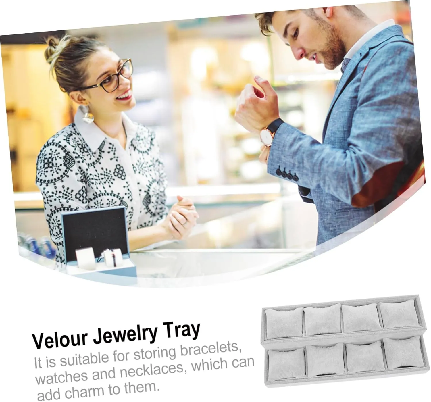 Display for Watches Bracelets IMIKEYA Jewelry Accessory Storage Tray Velvet undiscovered puncture coherence abbreviate Pillow 