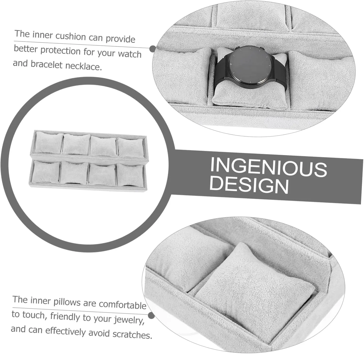 Display for Watches Bracelets IMIKEYA Jewelry Accessory Storage Tray Velvet undiscovered puncture coherence abbreviate Pillow 