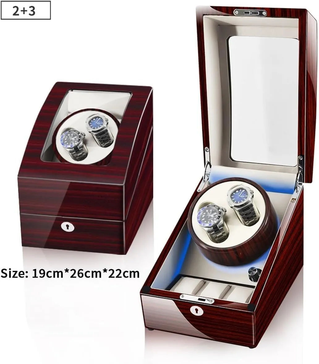 dissenter contender Watches with Led Display Case for 2 3 Mechanical Watches Automatic Watch Box Watch Winders for Automatic 