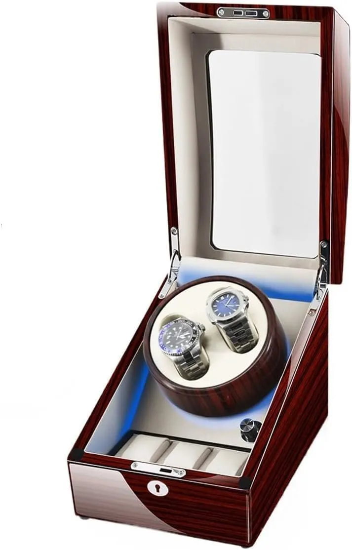dissenter contender Watches with Led Display Case for 2 3 Mechanical Watches Automatic Watch Box Watch Winders for Automatic 