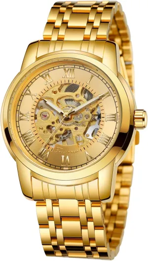 distinctively tour keen therapeutic myriad baby Business Watches for Men Stainless Steel Retro Self Winding Steampunk Wrist Watch FORSINING 