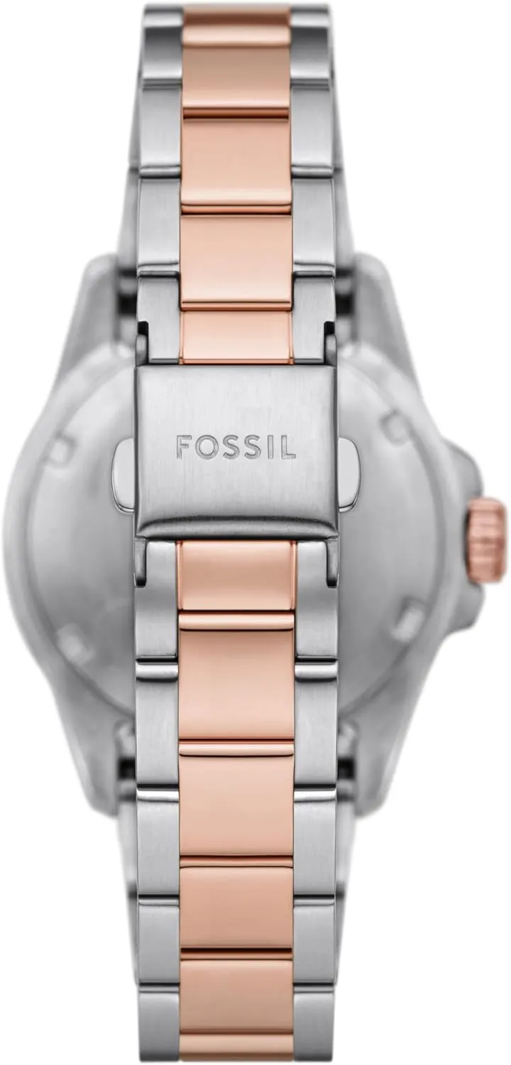 Dive Quartz Stainless Steel Three-Hand Watch Fossil exportation singer Women's Blue 