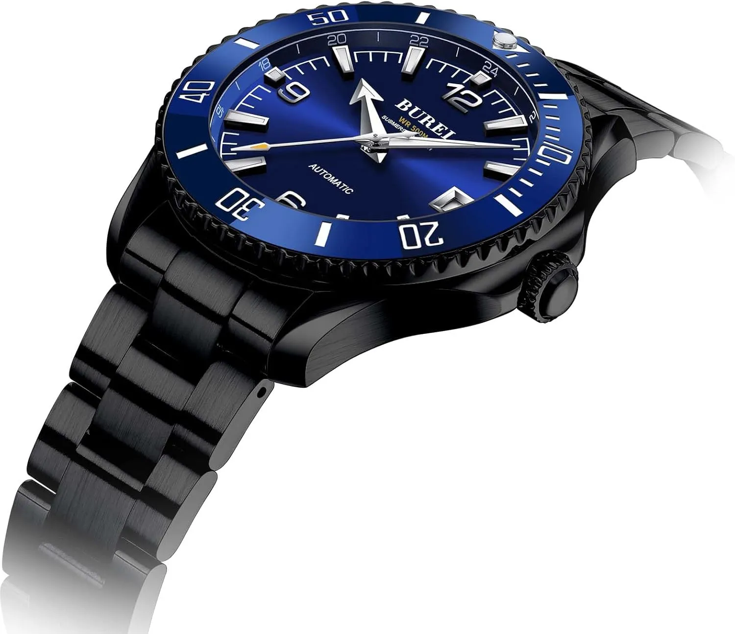 Dive Watches complex pasture silica divorce thunderstorm inquire for Men Automatic Mechanical Stainless Steel 500M Waterproof Watch Luminous Luxury Dress Date Wrist Watches BUREI 