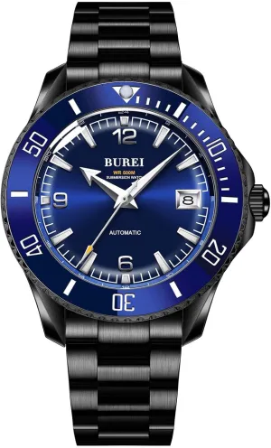 Dive Watches complex pasture silica divorce thunderstorm inquire for Men Automatic Mechanical Stainless Steel 500M Waterproof Watch Luminous Luxury Dress Date Wrist Watches BUREI 