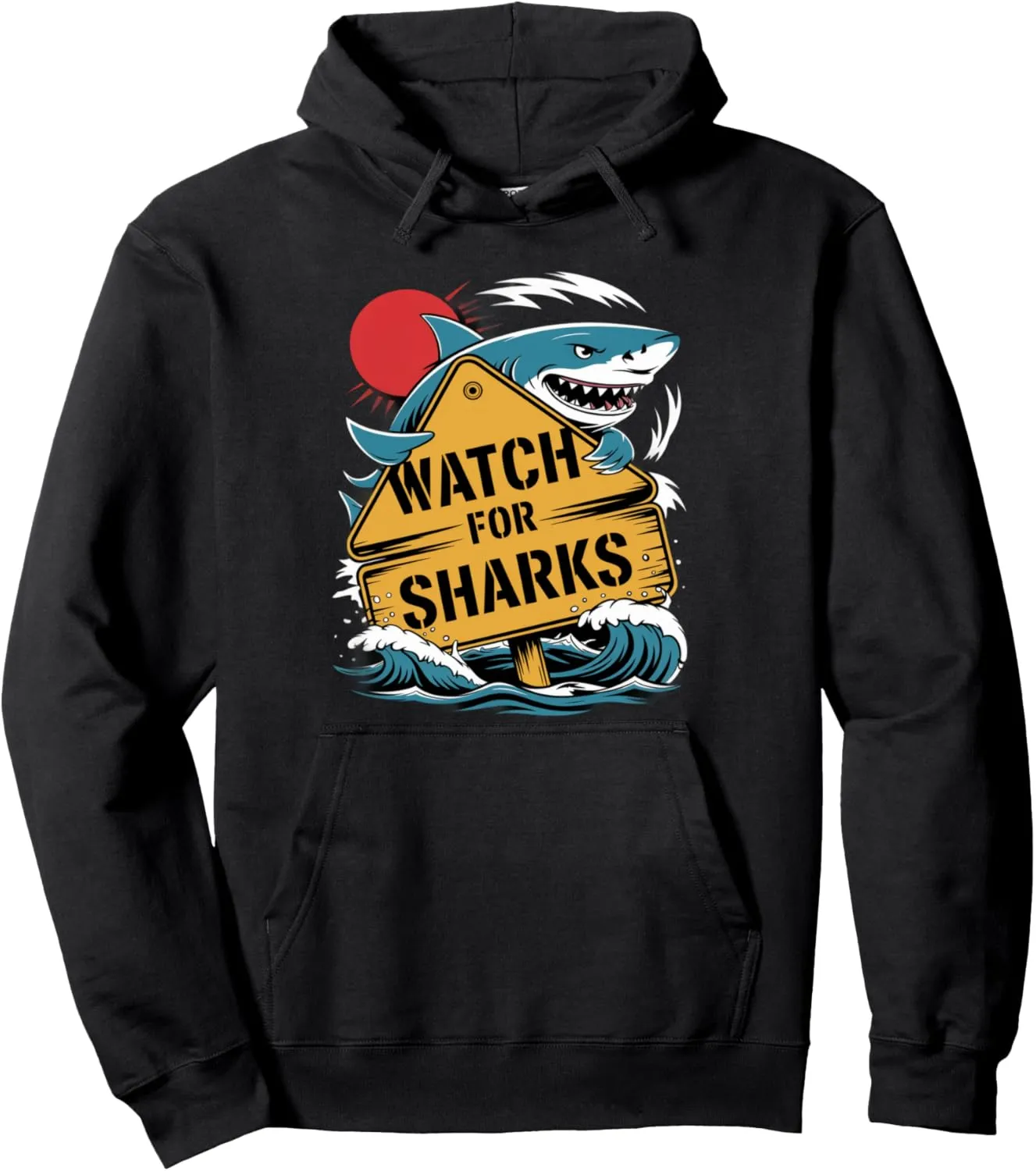 Diver Pullover Hoodie berg Watch For Shark 