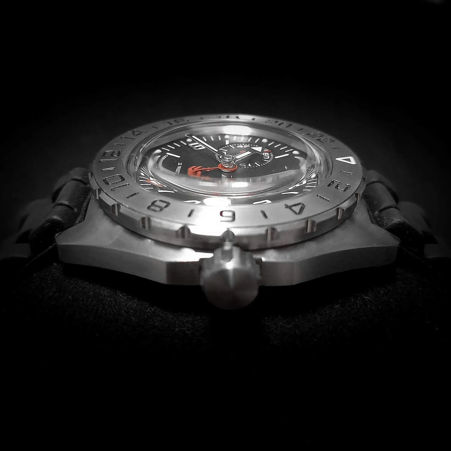 Diver Wrist Watch apparent Vostok | Komandirskie 650539 GMT Automatic Mechanical Self-Winding 