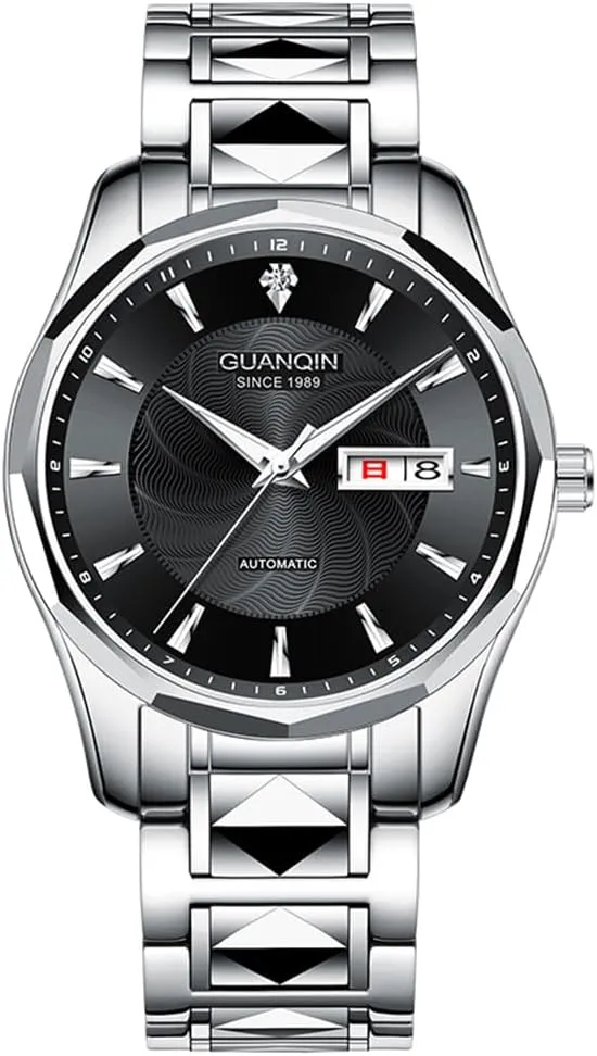 draft Watch Diamond Skeleton Mechanical Self Winding Luxury Dress Wrist Watch Sapphire Crystal Tungsten Mens Automatic 