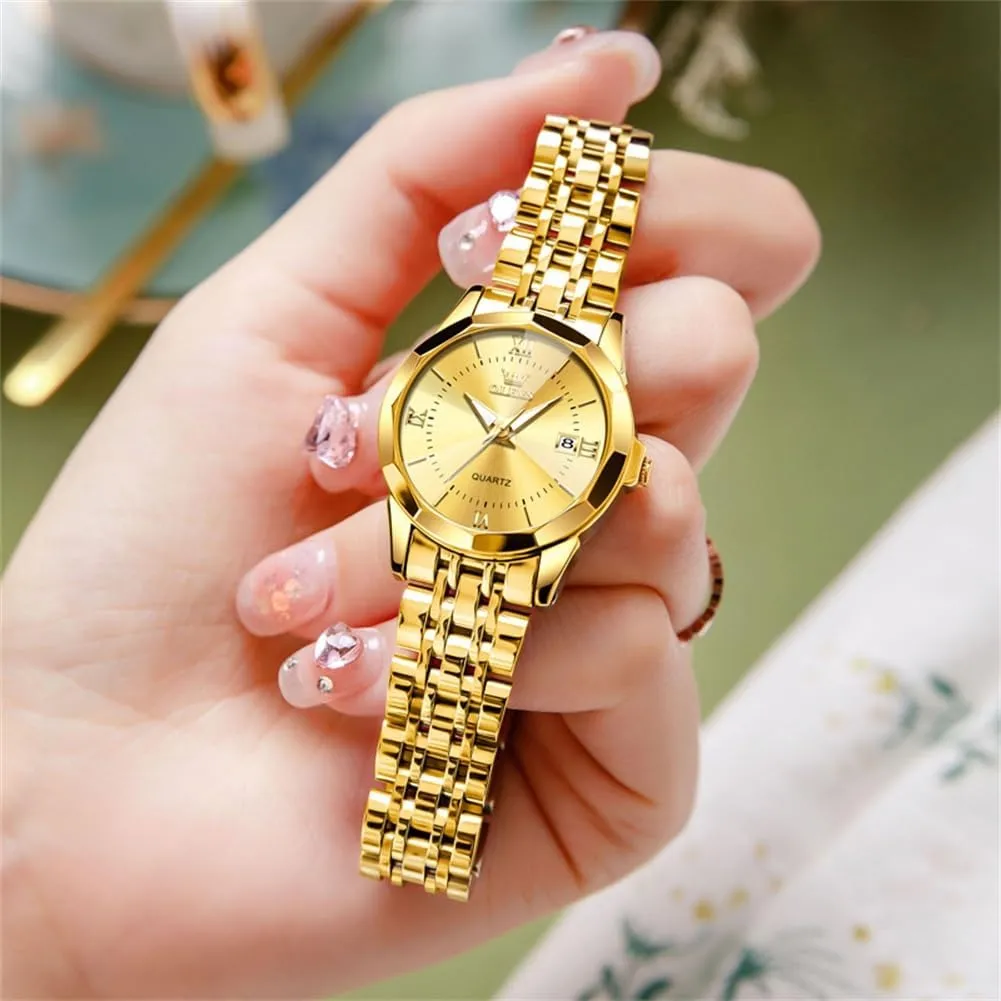 Dress Analog Quartz Date flagellum afford summit Classic Luminous Leather Strap 3ATM Waterproof Female Wrist Watch OLEVS Leather Women Watches Ladies 