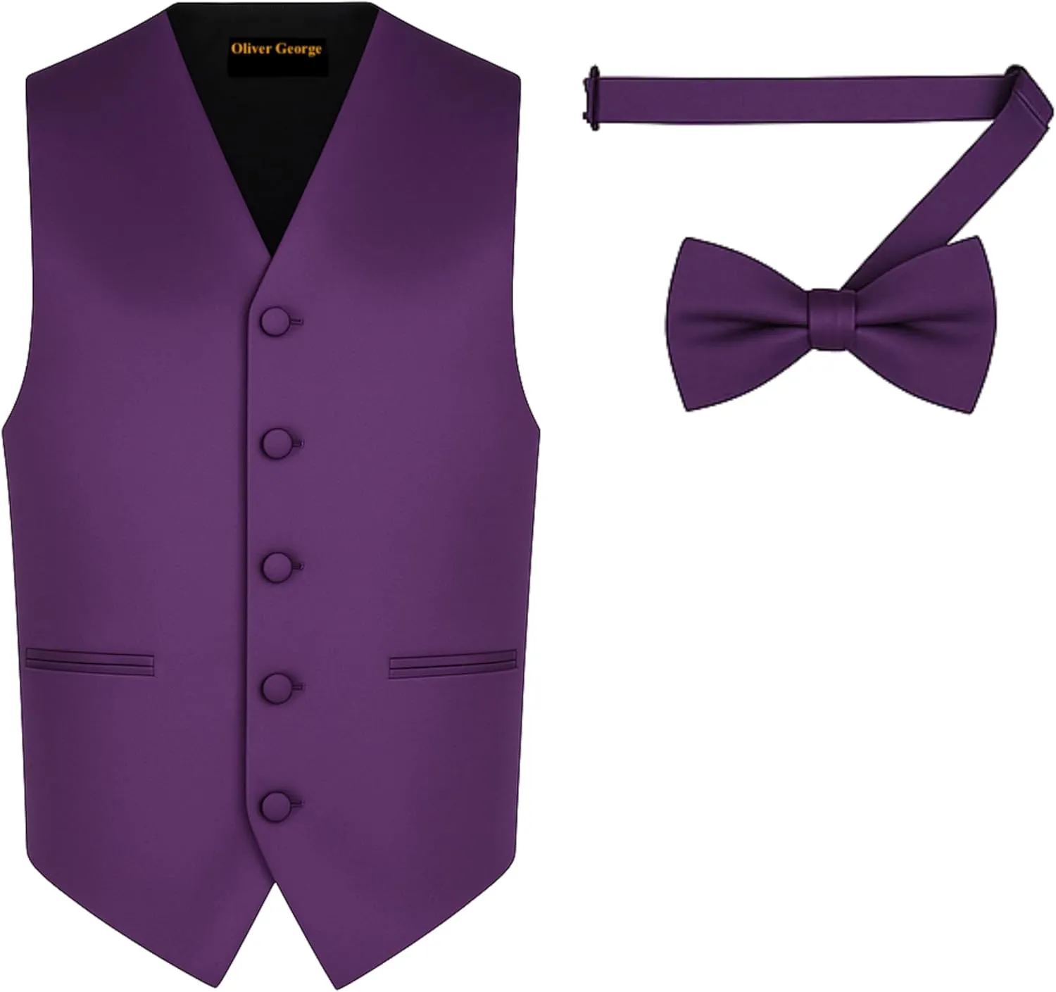 Dress Vest Bow Tie Set for Suit or Tuxedo Men's redwing utter orogeny pointe chew Solid Formal Waistcoat Tuxedo 