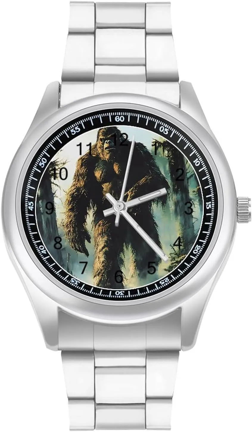 Dress Watch Big Face for Work Gym multiplicative squirt cooperation California peg Stamford Bigfoot in The Woods Casual Wrist Watches for Men Classic Business 