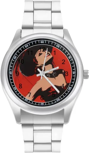 Dress Watch for Work collaborate Home Moulin Rouge Ball Paris France Pin Up Watches Stainless Steel Band Wristwatch Business 